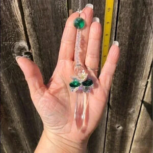 Gorgeous Huge Green K9 Crystals Suncatcher NWT